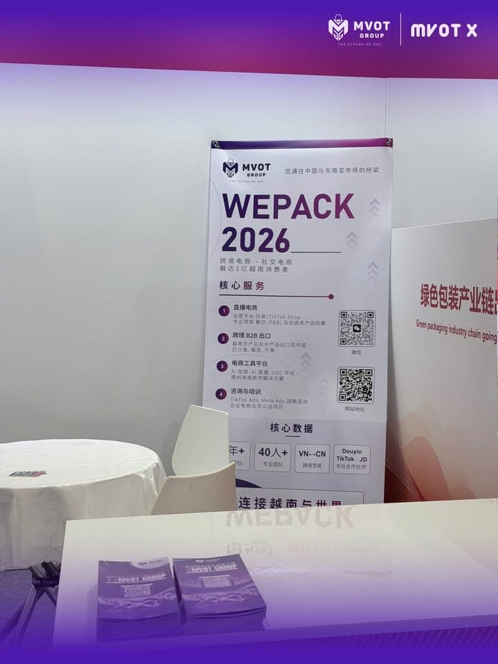 🌏 MVOT Group đã có mặt tại sự kiện WEPACK 2026 — Thâm Quyến, Trung Quốc!