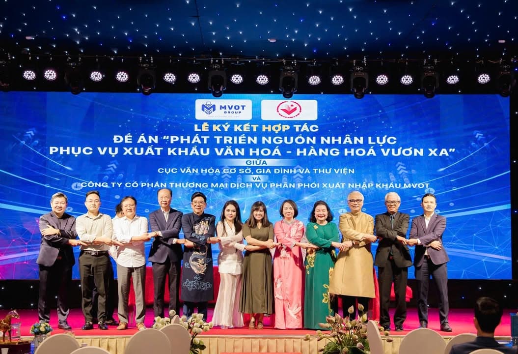 ✨ MVOT Group tự hào công bố Lễ Ký Kết Hợp Tác Chiến Lược Dự án "Phát triển nguồn nhân lực phục vụ xuất khẩu văn hóa - hàng hóa vươn xa"! ✨