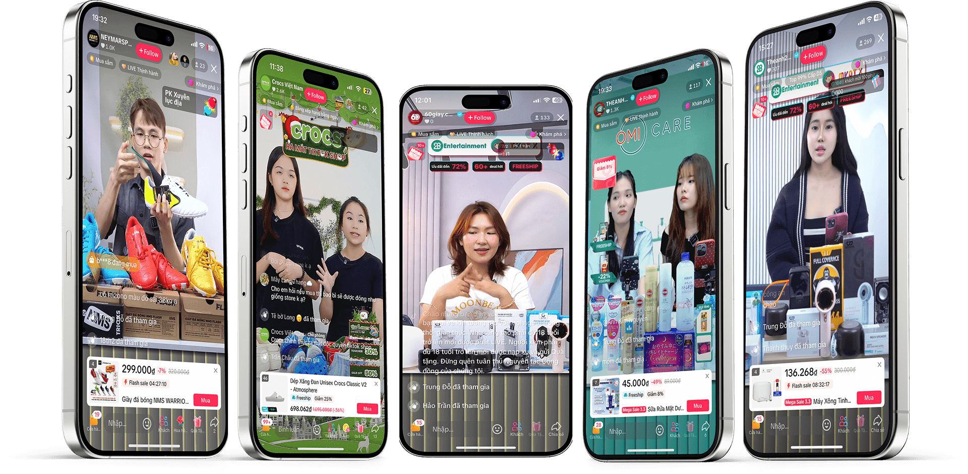 Các phiên livestream bán hàng đang được vận hành tại MVOT Livestream Hub