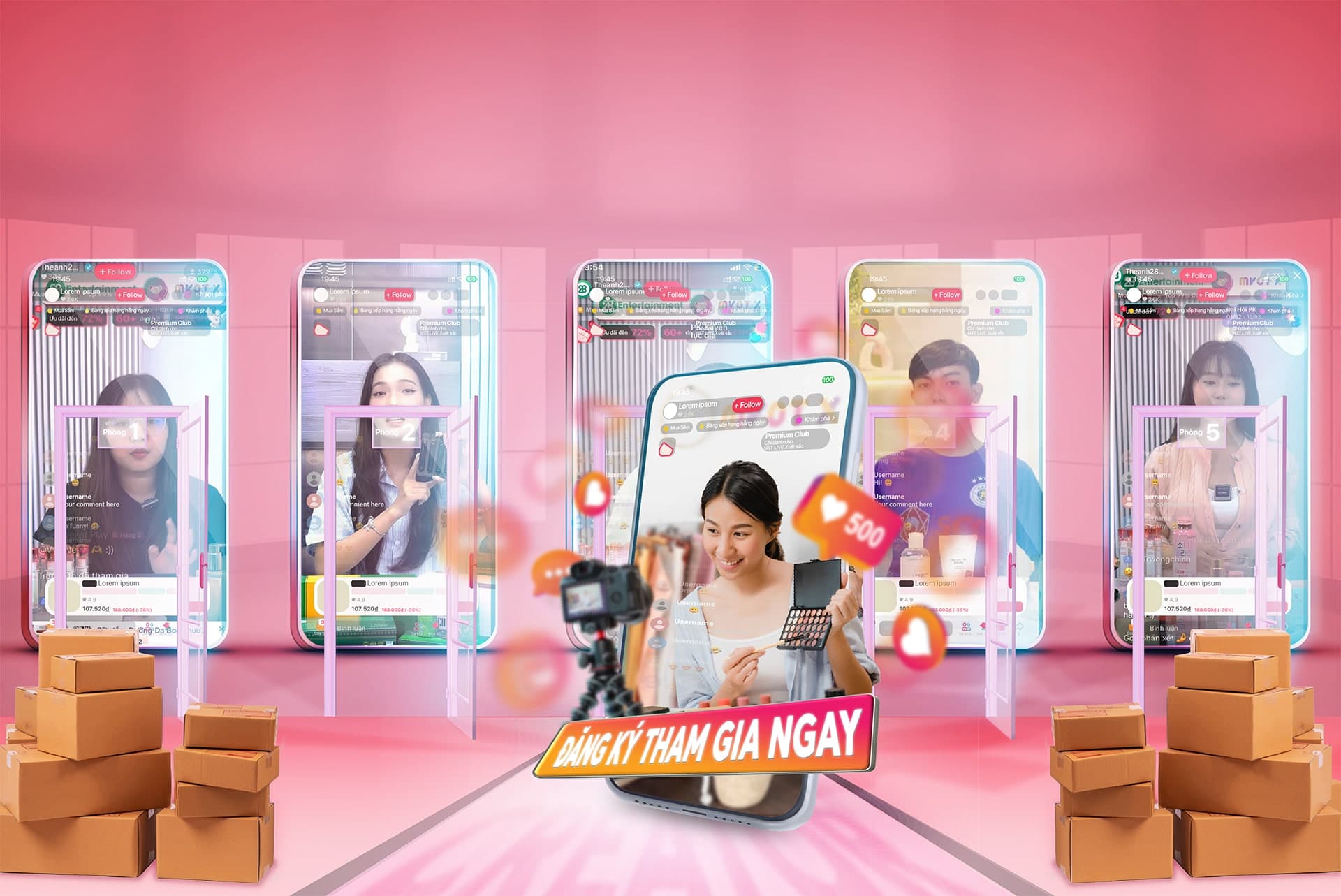 Hệ thống studio livestream của MVOT Group tại TP.HCM