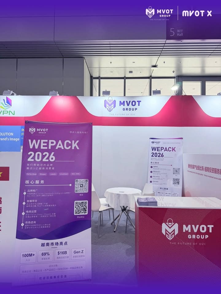 🌏 MVOT Group đã có mặt tại sự kiện WEPACK 2026 — Thâm Quyến, Trung Quốc!