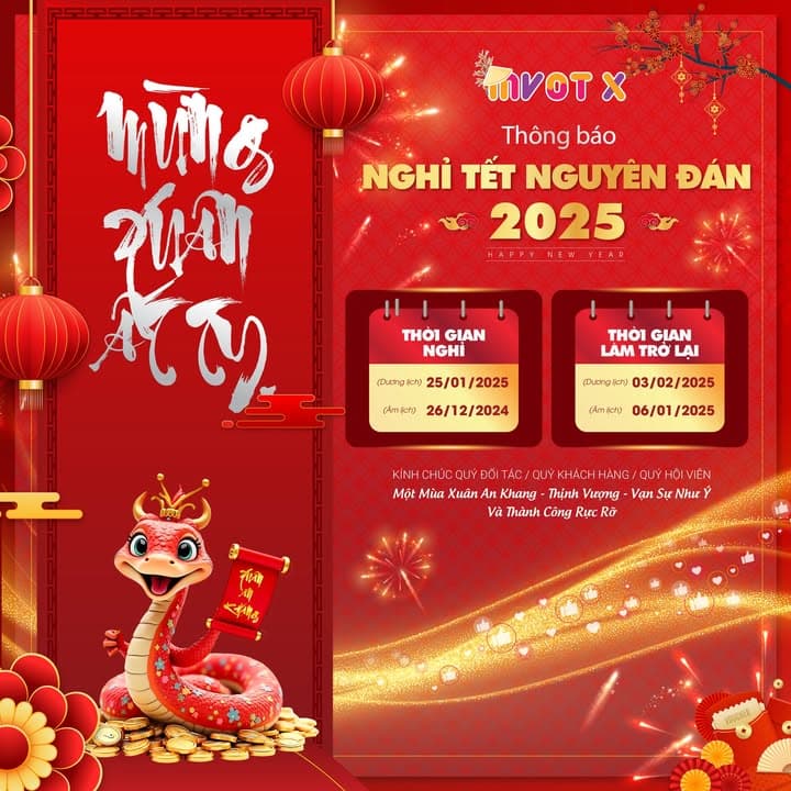 🌸 THÔNG BÁO LỊCH NGHỈ TẾT NGUYÊN ĐÁN 2025 🌸