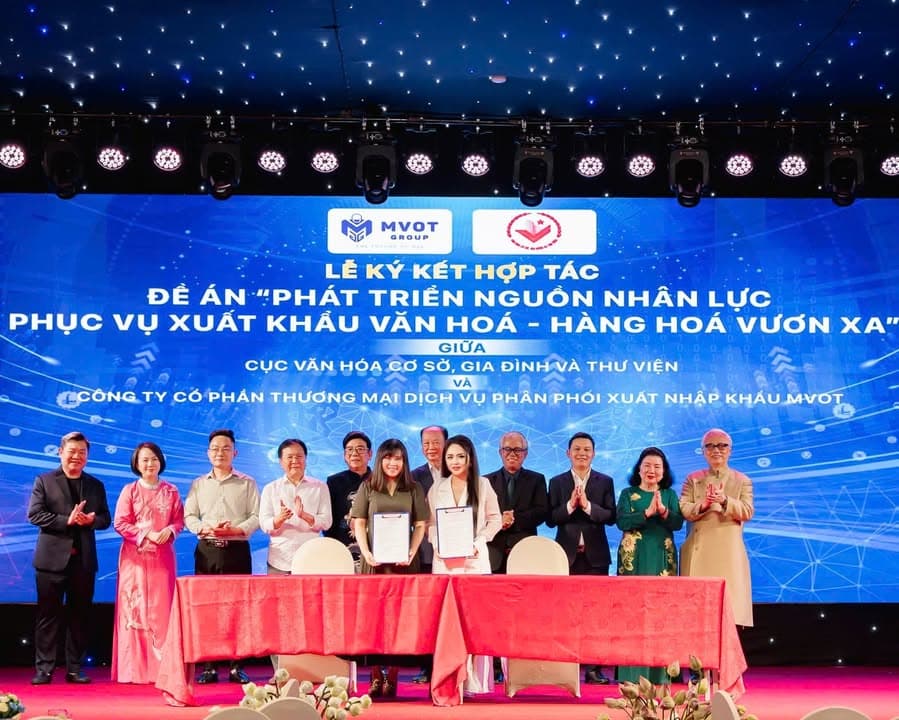 ✨ MVOT Group tự hào công bố Lễ Ký Kết Hợp Tác Chiến Lược Dự án "Phát triển nguồn nhân lực phục vụ xuất khẩu văn hóa - hàng hóa vươn xa"! ✨