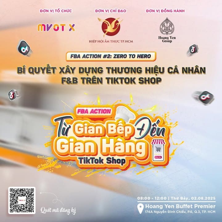🔥 HOT WORKSHOP F&B: TỪ GIAN BẾP ĐẾN GIAN HÀNG TIKTOK SHOP! 🔥